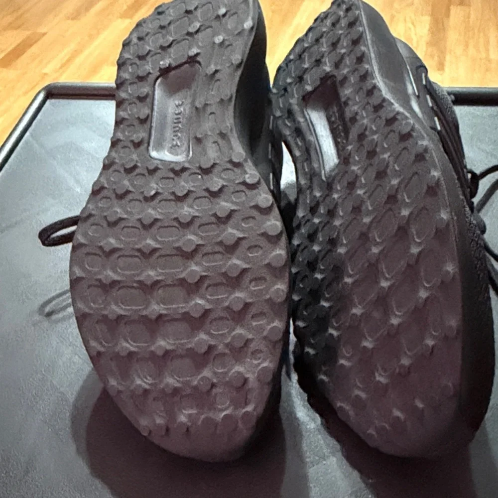 Adidas Bounce Black Knit Sneakers Running Shoes Size [10 1/2 - Picture 5 of 8